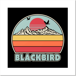 Blackbird Music Rock Abbey Retro Sunset Posters and Art